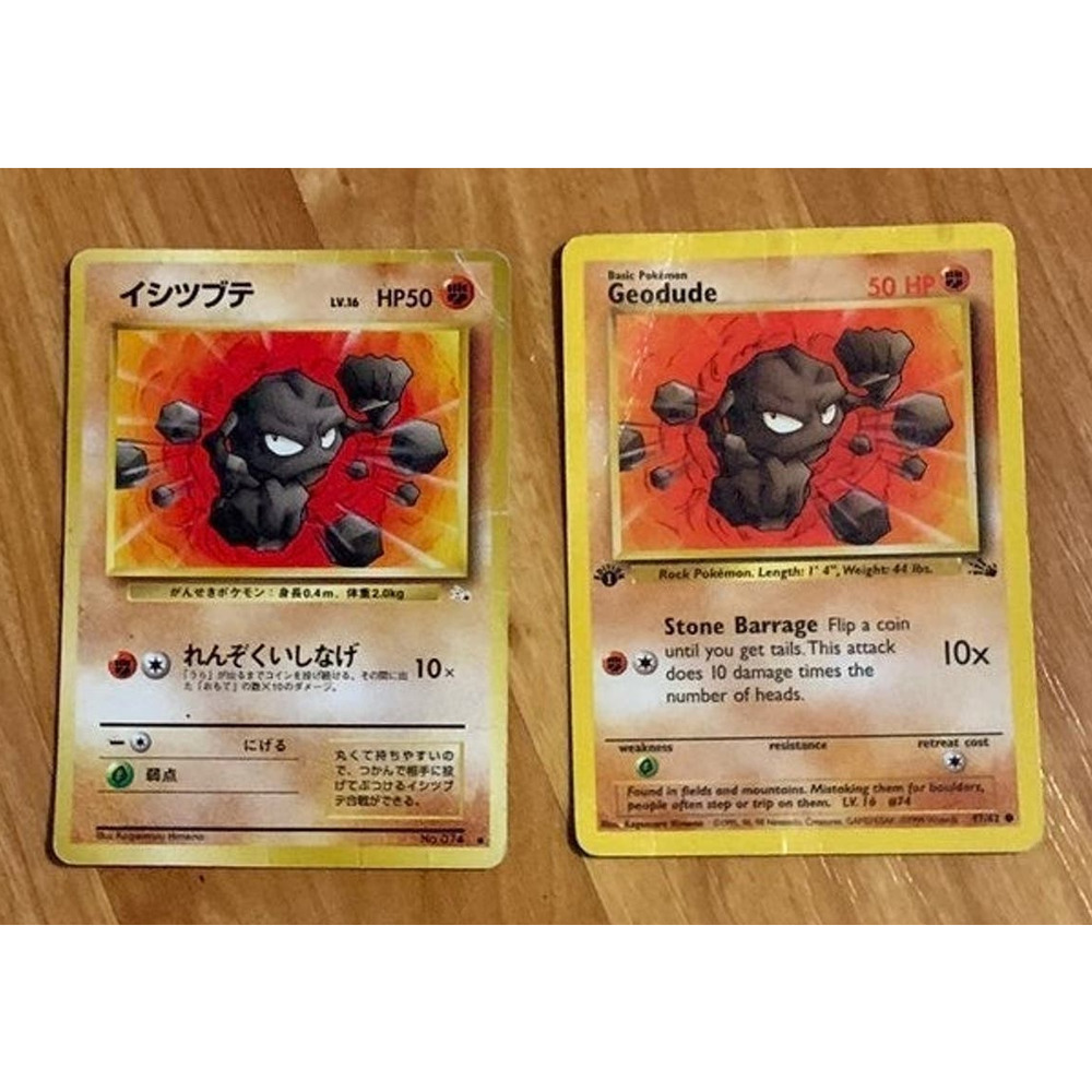 2 Geodude Pokemon‎ cards